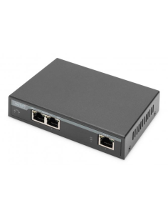 
DN-95127-1 Extensor Gigabit PoE para interiores, 2 puertos, 60 W Extensión de 100 m, en cascada, autoalimentada