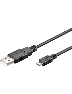 
AK-300110-010-S Cable USB2.0  1,00m  Micro B Macho a USB 2.0 A Macho Negro doble Malla