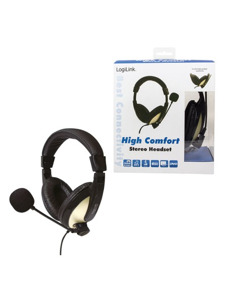 
HS0011A LOGILINK - Auricular Negro Con microfono Stereo (2*jack 3.5") Logilink