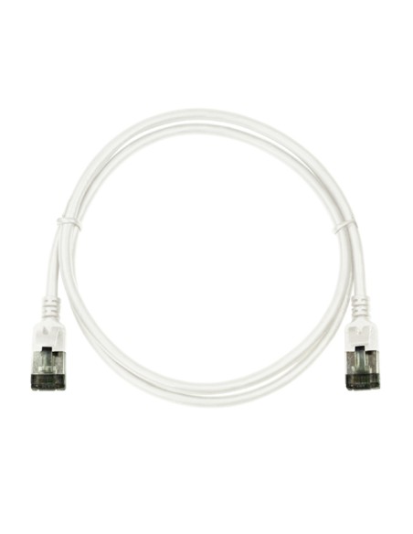 Latiguillo CAT 6A, U/FTP,  3.00 m, Blanco, LSZH-TPE  Slim Delgado Logilink