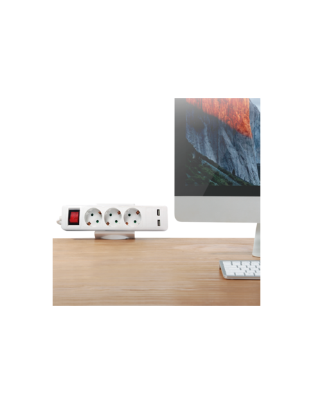 
Soporte abrazadera para regletas en Mesa Logilink