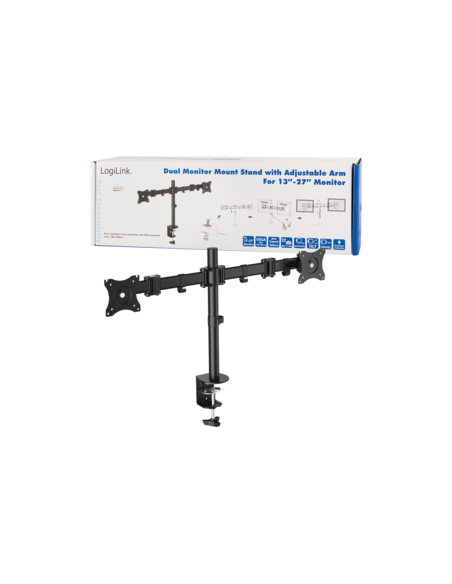 
Soporte de mesa para 2 Monitores de hasta 27 pulgadas Logilink