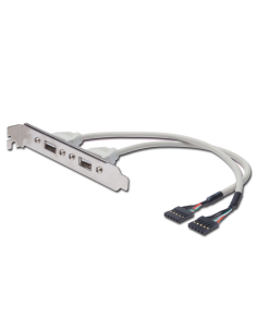 
AK-300301-002-E USB 2.0 Slot Bracket cable, 2x type A-2x5pin IDC, H/H
