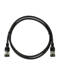 Latiguillo CAT 6A, U/FTP,  3.00 m, Negro, LSZH-TPE  Slim Delgado Logilink