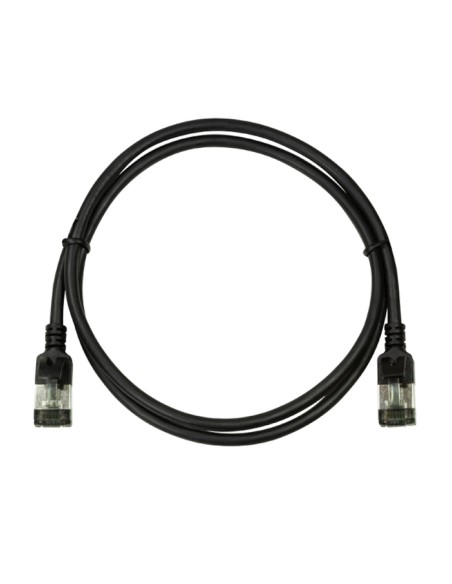 Latiguillo CAT 6A, U/FTP,  3.00 m, Negro, LSZH-TPE  Slim Delgado Logilink