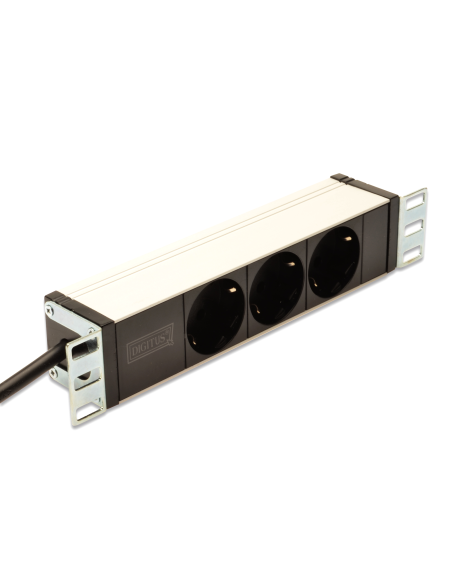 
DIGITUS DN-95411 Regleta 10" 3 Schuko, 1u Negra,  DIGITUS
 PDU - Regleta de enchufes con perfil de aluminio, toma de aliment