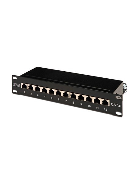 
3002001 DIGITUS - Panel de conexión CAT 6, no apantallado, 12 puertos 10" Monolyth