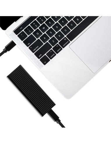 
UA0346 Caja Externa USB 3.2 Gen 2x1 para M.2 PCIe NVMe SSDs, Negro