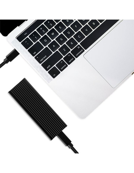 
UA0346 Caja Externa USB 3.2 Gen 2x1 para M.2 PCIe NVMe SSDs, Negro