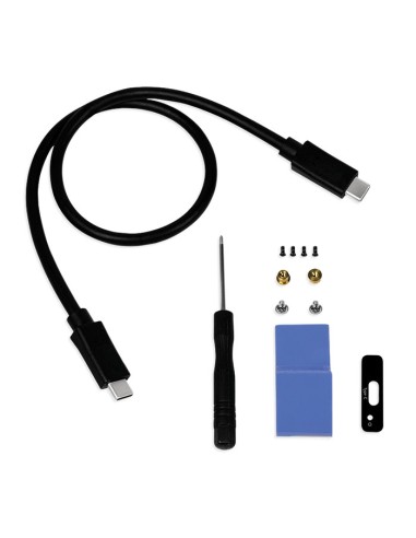 
UA0346 Caja Externa USB 3.2 Gen 2x1 para M.2 PCIe NVMe SSDs, Negro