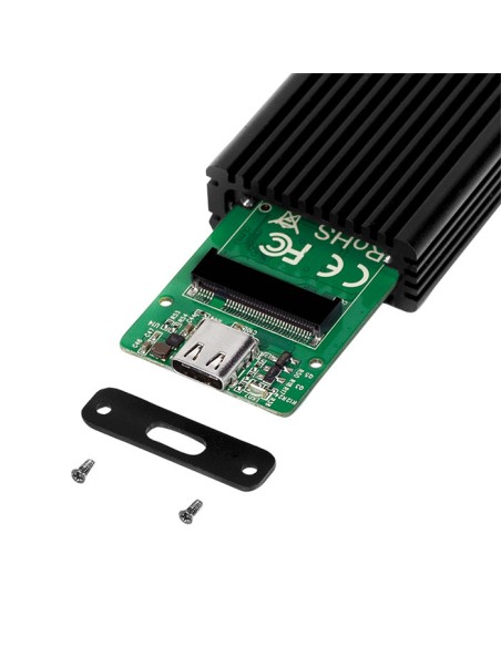 
UA0346 Caja Externa USB 3.2 Gen 2x1 para M.2 PCIe NVMe SSDs, Negro