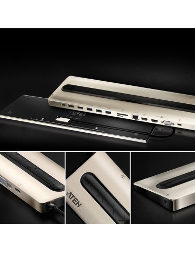 
UH3237 ATEN - Docking USB-C 3.2 Gen1 13 Puertos con PD 85W ATEN