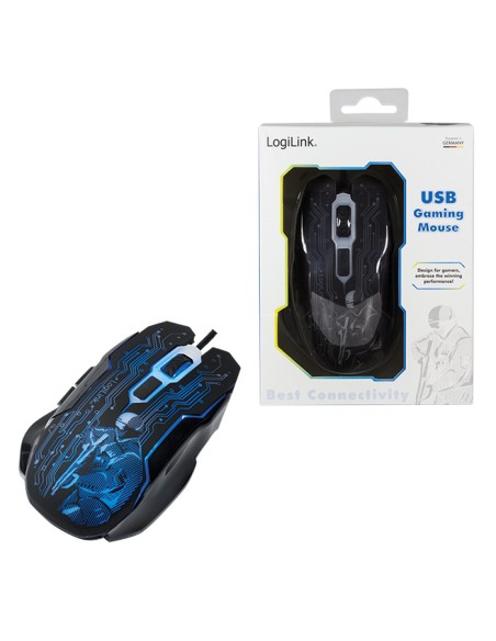 
ID0137 LOGILINK - Ratón Optico Gaming  800 a 2400dpii Negro USB Logilink