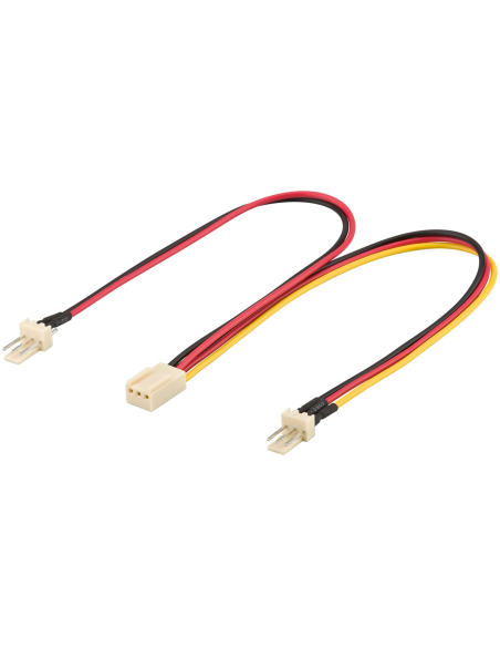 
Cable interno PC;  2 x  (3-Pin) Macho > 1 x (3 pin) Hembra 0.22metros