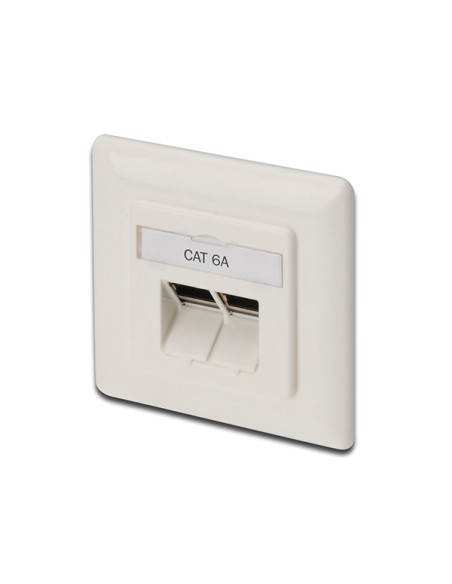 

Placa de pared 80x80
DIGITUS FTP 2 RJ45 Cat 6a