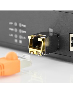 
DN-81210 Transceptor de cobre SFP + 10G, hasta 100 m admite 10G, 5G, 2.5G, 1G Base-T estándar 2