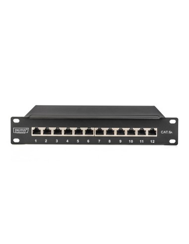 
DN-91612S-EA DIGITUS - Panel 10" 12 Puertos FTP Cat 6A Negro 1U Digitus