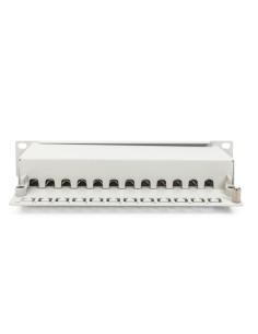 
DN-91612S-EA-G DIGITUS - Panel de conexiones CAT 6A, blindado, campo de etiquetas de 12 puertos, 1U, montaje en rack de 10 ", 2