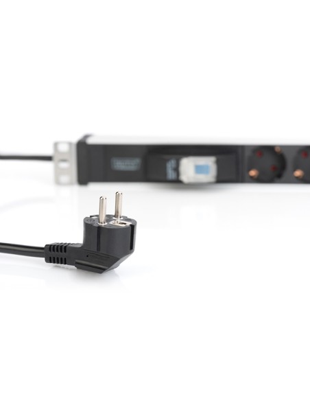 
DN-95417 DIGITUS - Regleta Aluminio Rack 19" 6 Schuko con Magnetotérmico 1.5U