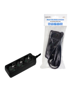 
LPS205B LOGILINK -  Regleta de  3 tomas SIN Interruptor Negra y  1,5 m Logilink