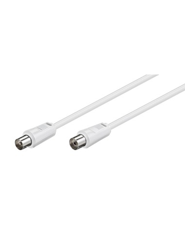 
11511 GOOBAY - Cable de Antena de  2,5 m Coaxial M a Coaxial H Blanco