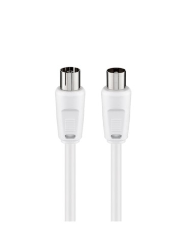 
11511 GOOBAY - Cable de Antena de  2,5 m Coaxial M a Coaxial H Blanco