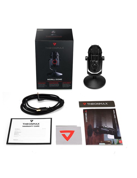 
M3 Micrófono Thronmax Mdrill Dome Jet Black 48Khz