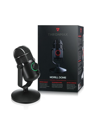 
M3 Micrófono Thronmax Mdrill Dome Jet Black 48Khz
