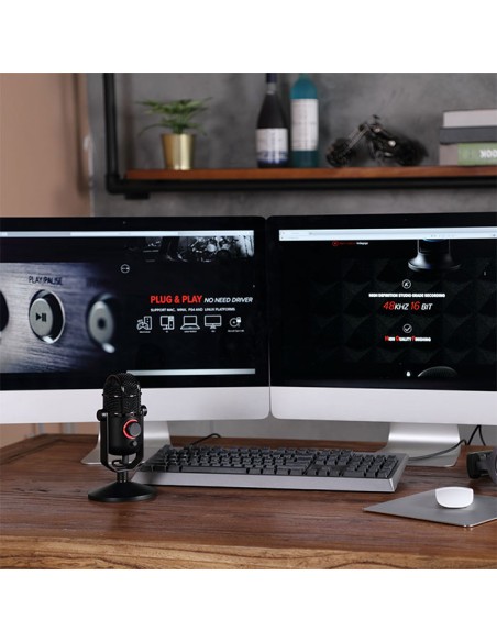 
M3PLUS THRONMAX - Micrófono Thronmax Mdrill Dome Plus Jet Black 96Khz
