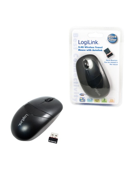 
ID0069 LOGILINK - Ratón Optico Wireless 2.4GHz 3 botones  Negro LogiLink