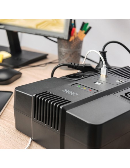 
DN-170111 DIGITUS - SAI 800VA 480W  Interactivo 4x shucko,3x IEC C13, USB, RJ