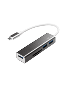 
UA0305 LOGILINK - Hub USB-C con 3 USB 3.0 + Lector de Tarjetas Aluminio Logilink