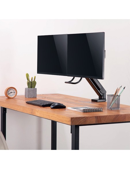 
BP0102 LOGILINK - Soporte de mesa para 2 Monitores 17-27" con asa, P. Curvas