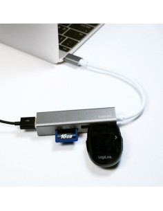 
UA0305 LOGILINK - Hub USB-C con 3 USB 3.0 + Lector de Tarjetas Aluminio Logilink 2