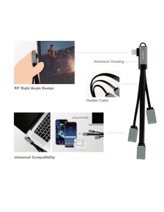 
UA0361 DIGITUS - Hub USB-C con 3 USB 3.0 Angulado 90º Digitus