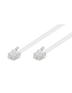 
93067 - Cable Telefonico  RJ11 6P4C Blanco 3 m