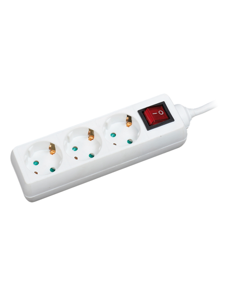 
LPS206 LOGILINK - Regleta de 3 tomas con Interruptor Blanca y 1,4 m Logilink