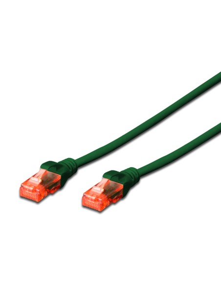 
DK-1617-0025/G -  DIGITUS Cable de conexión U-UTP CAT 6, cobre, LSZH AWG 26/7, longitud 0,25 m, color verde. Optimiza el rend