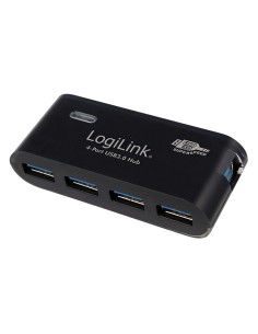 
UA0170 LOGILINK - Hub USB 3.0 de  4 puertos con alimentador, Negro, Logilink