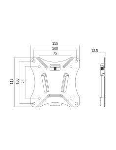 
BP0073 LOGILINK Soporte de pared para pantalla plana 13-27" 25 Kg LogiLink
Ultra slim distancia entre pared 12,5 mm 2
