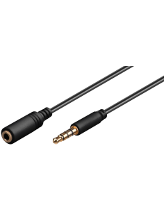 
Cable de extensión AUX para auriculares y audio; 3,5 mm delgado de 4 pines; CU
de 3 metros