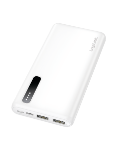 
PA0311W Bateria Externa Power Bank   8000, 2x USB-A,  Blanco Logilink