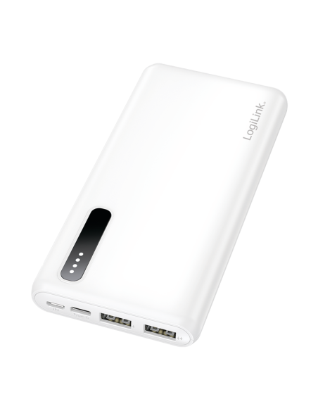 
PA0311W Bateria Externa Power Bank   8000, 2x USB-A,  Blanco Logilink