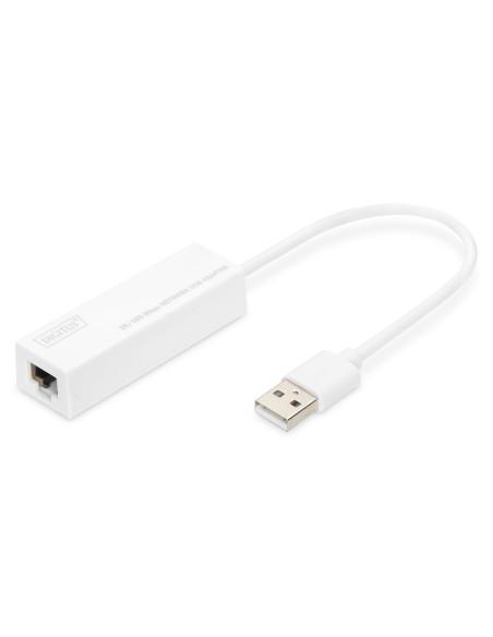 
DIGITUS DN-10050-1 Adaptador de rojo a través de USB2.0, Fast Ethernet 100 MBit/s RJ45, Conexión LAN adicional a través de co