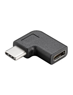 
45402 GOOBAY - Adaptador USB C H a USB C M 90º  Negro  Goobay