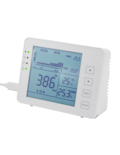 
SC0115 LOGILINK - Medidor de CO2 (concentración de CO2 5000 ppm) con semáforo y Alarma, indicador de Temperatura y Humedad 