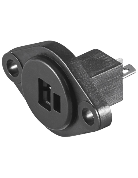 
11249 Conector de Altavoz Punto y Raya Hembra Negro panel soldar.
Packing units: 10 / 100 / 1500 / 3000

Item: 11249
EAN: