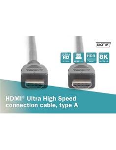 
AK-330124-020-S DIGITUS - Cable HDMI A-A  2 metros Negro 8K 60Hz 48Gbit 2