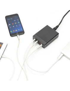
DA-10195  DIGITUS - Cargador USB  4 puert. 72W (3xUSB-A + 1x USB-C) Negro