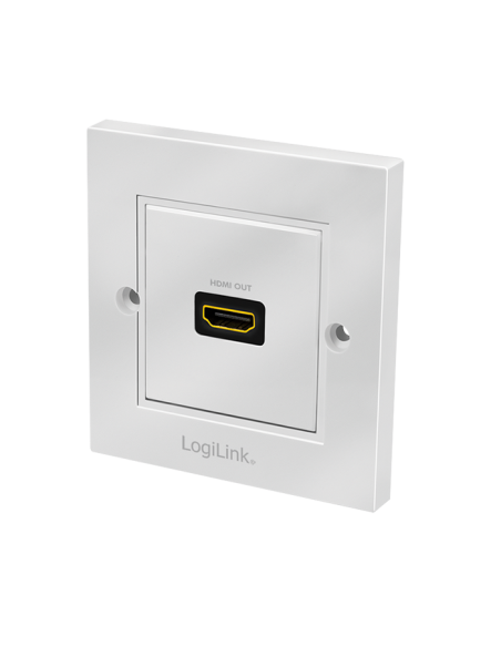 
AH0017 LOGILINK - Placa 80x80  HDMI 1 x HDMI H-H con Adaptador Blanco Logilink